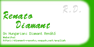 renato diamant business card